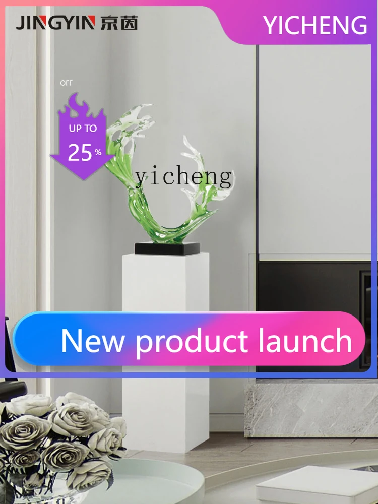w28  Transparent Splash Sculpture Decoration Lobby Creative Arts and Crafts Living Room Entrance Ornament