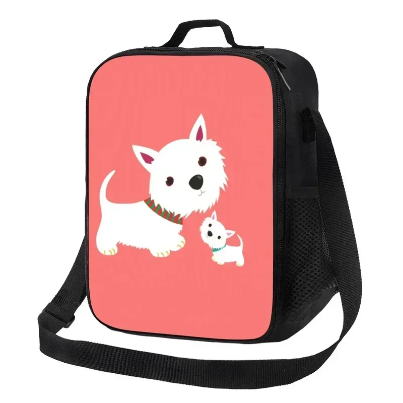 

Cute Westie Puppy Dog Resuable Lunch Box for Leakproof West Highland White Terrier Cooler Thermal Food Insulated Bag