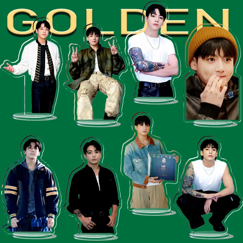 10 см акриловые фигурки Idol Kpop Standee GOLDEN THE MOMENTS, подставка Vkook Funs, подарочные аксессуары, товары