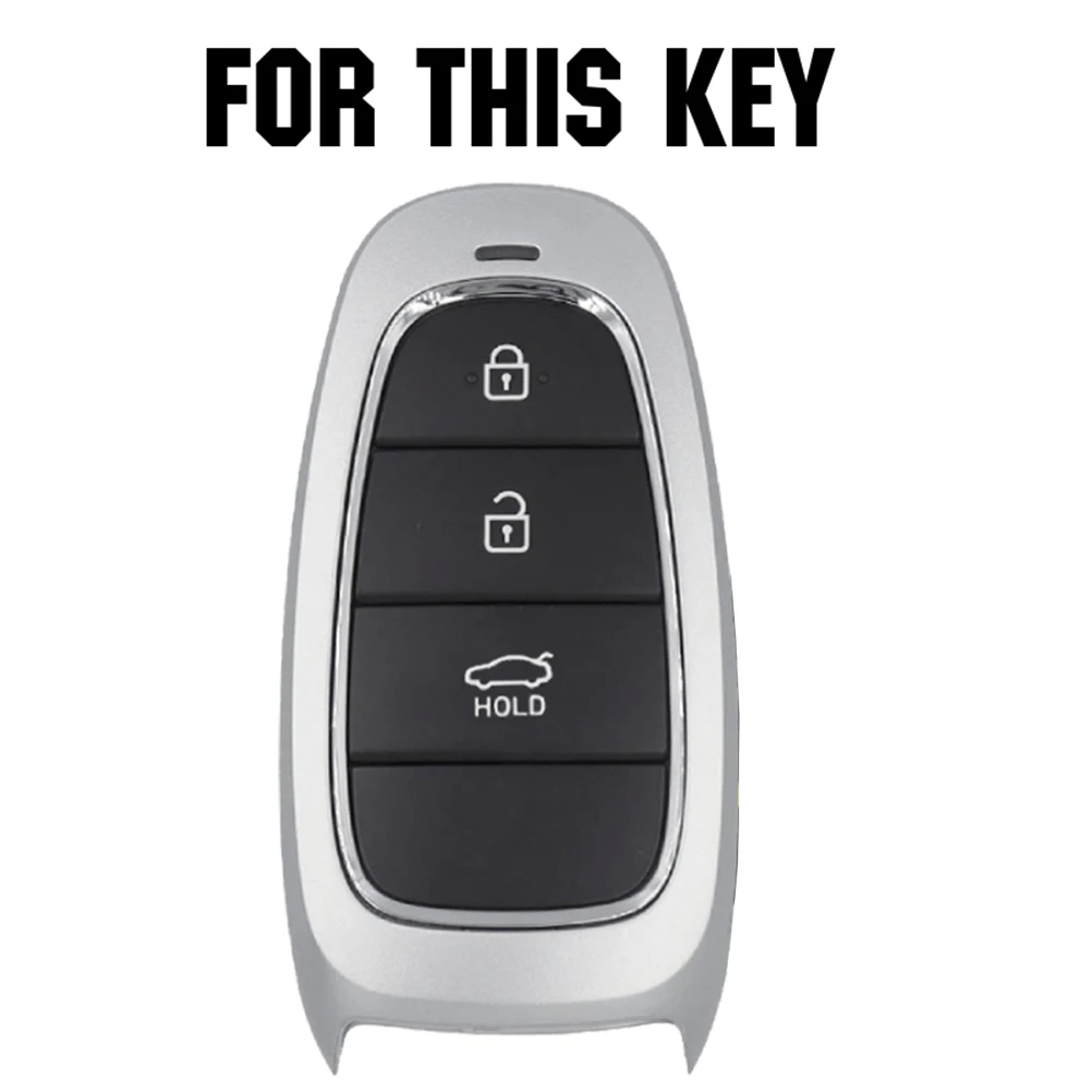 For Hyundai Sonata 2019 2020 Car Remote Key Shell Cover Case Replacement Skin Holder Protector Silicone 3 Button Accessories