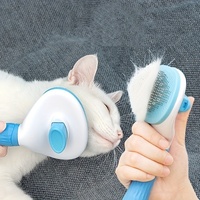 Dog Comb Hair Removal Hair Comb Float Hair Cleaning Hair Removal Cleaner One-Click Hair Removal Needle Comb Dog Grooming
