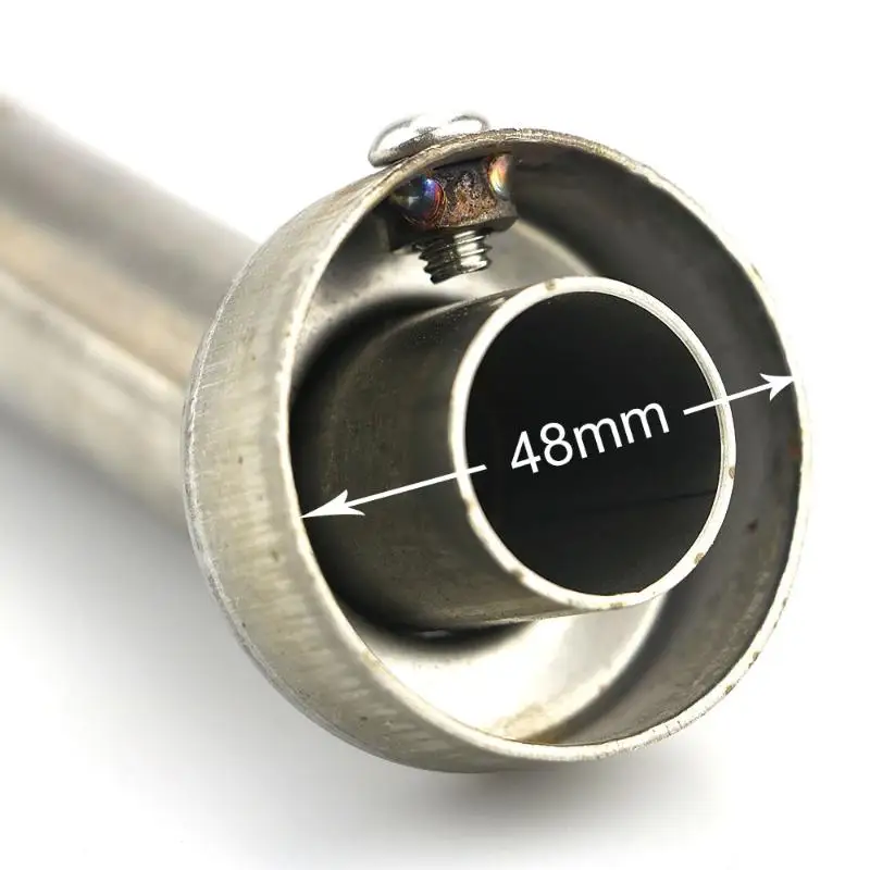Universal 48mm Motorcycle Exhaust Muffler Pipe Noise Eliminator Fit for Car Off-Road Motorbike Street Bike Modification