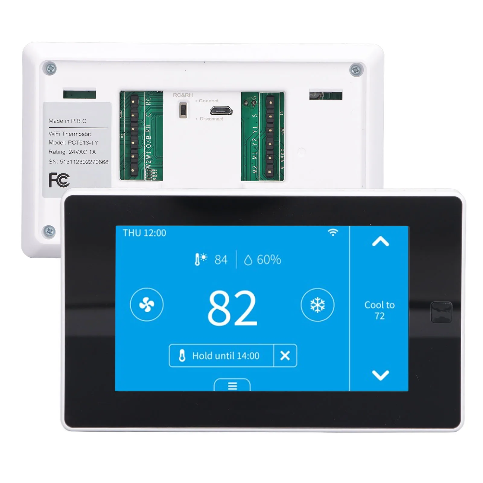 Термостат с сенсорным экраном и дистанционным управлением, Wi-Fi, регулятор температуры, приложение, дистанционное управление, WIFI 4,3 дюйма, термостат с сенсорным экраном для Tuya
