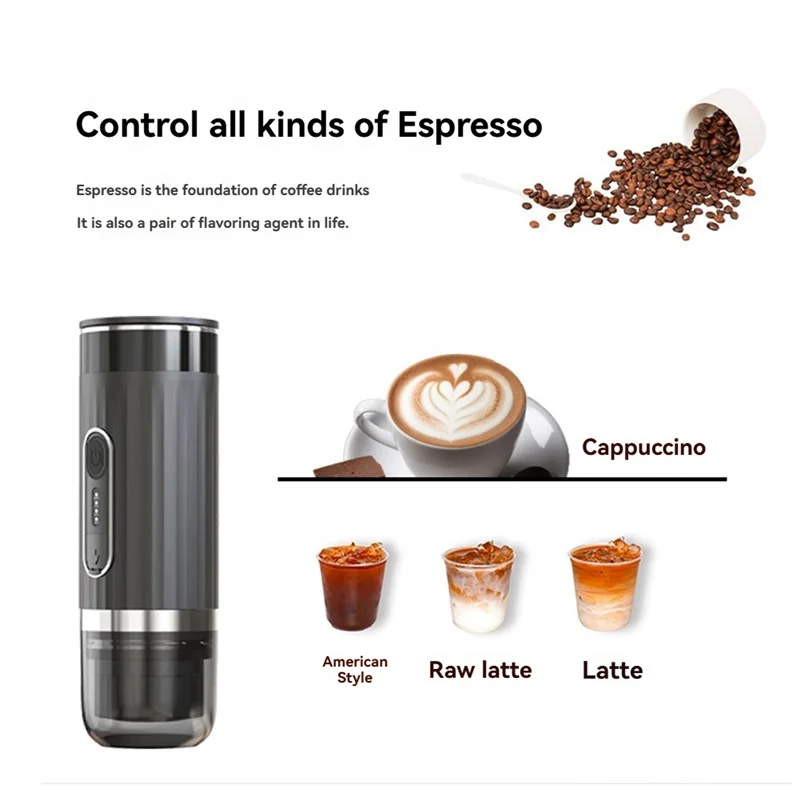 

AF93-Mini Heated Coffee Machine For NS/DG Capsules And Coffee Powder 3-In-1 Portable Coffee Machine