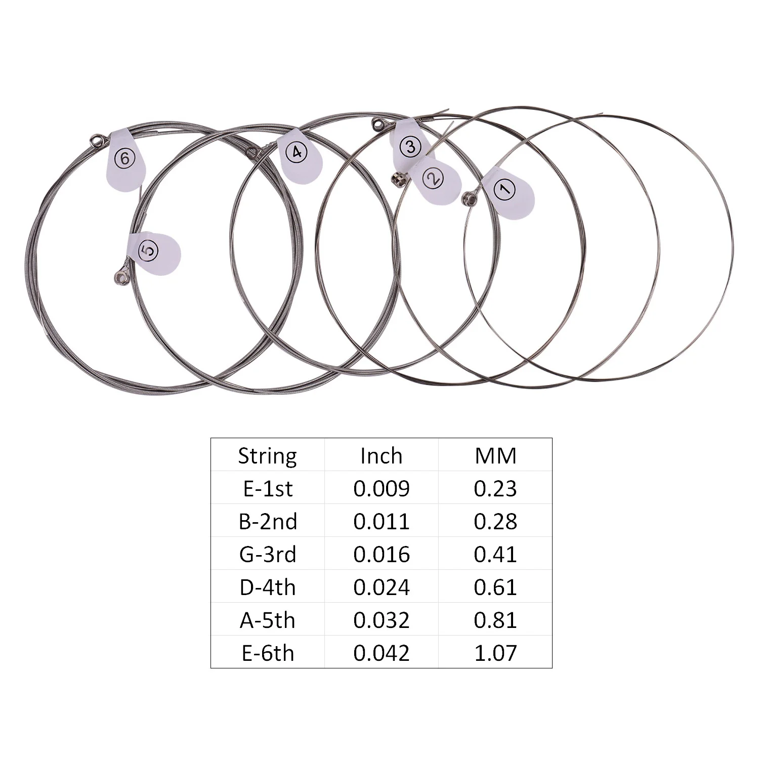 DN-010 Normal Light Guitar Strings for Electric Guitars Hexagonal  Namo Coating  Winding Strings Set strings