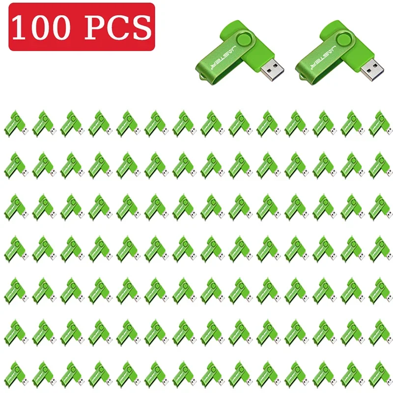 100 PCS LOT USB Flash Drive 64GB Free Custom Logo Memory Stick 32GB Colorful Pen Drive 16GB  Rotatable Plastic USB Stick 8GB 4GB