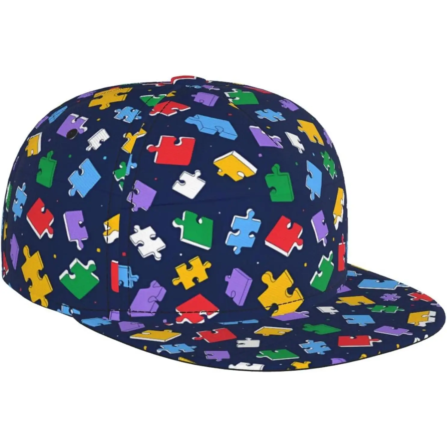 Autism Awareness Baseball Cap Snapback Hat Adjustable Flat-Brimmed Hat Hip Hop Hat for Men Women