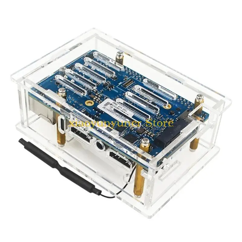 P9JB Acrylic Enclosure Cover for Orange 5 Mainboard Case Effective Cooling