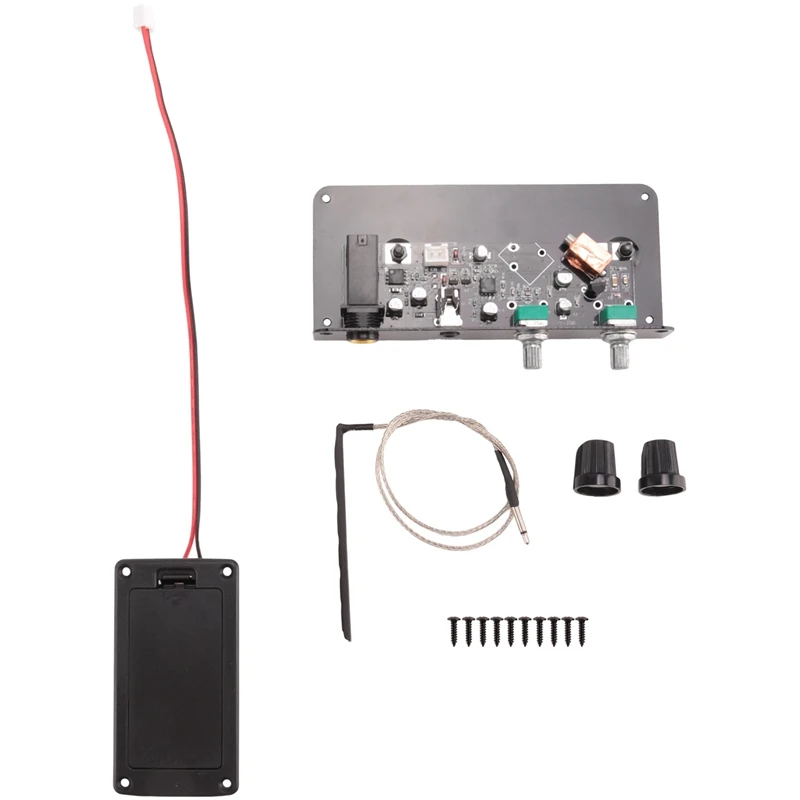 

Звукосниматель активной бесшумной гитары, пикап с выходным штекером 3,5 мм и батарейным блоком 9 В, черные бесшумные аксессуары для гитары