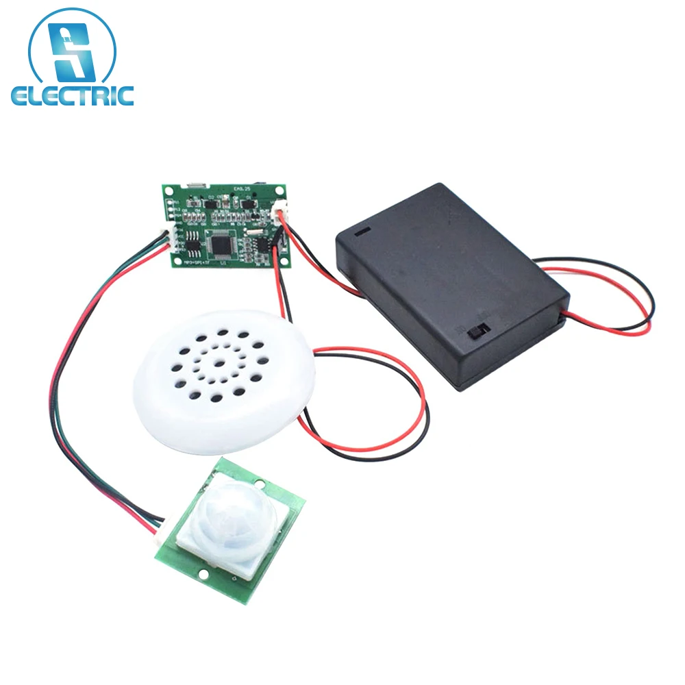 Human Infrared Sensor Module Voice Playback Module 3W Speaker USB Download TF Card Playing On-site Hazard Alert Tone DIY