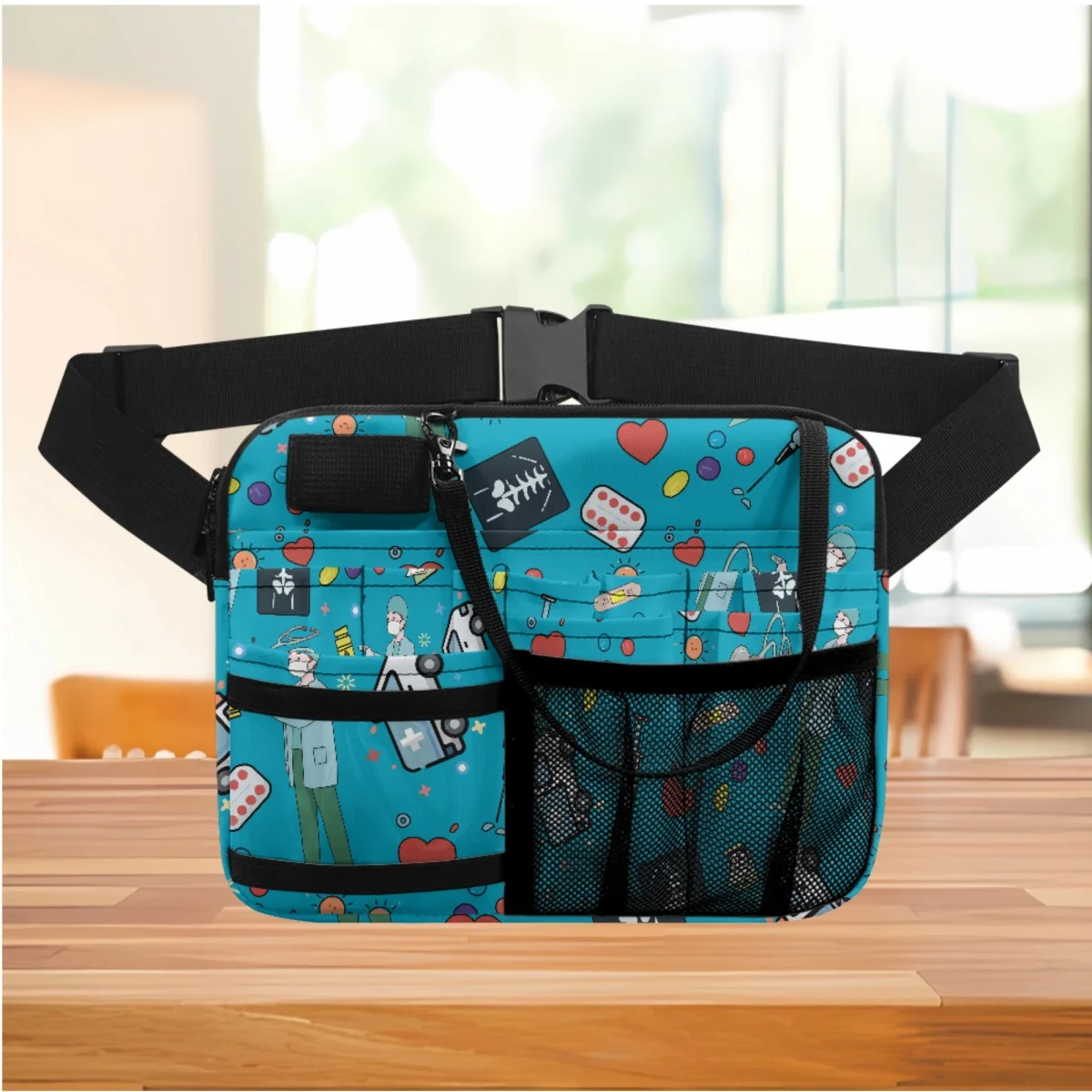 New Nurse Organizer Belt Bags Fanny Pack Medical Doctor Cartoon Design Waist Bag For Stethoscope Medicine Bandage Storage Pouch