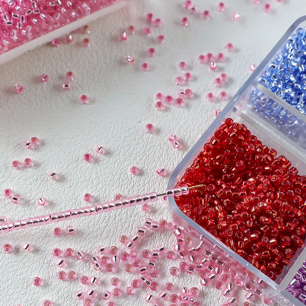 Aus Japan importiert, 15/0 TOHO 1,5 mm silberbeschichtete runde Perlen, Schmuckzubehör, 10 g, wird für Perlenstickereien und feines Perlenweben verwendet. – Detail 3