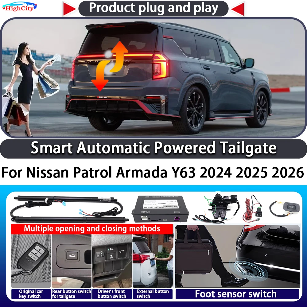 

For Nissan Patrol Armada Y63 2024 2025 2026 OEM Smart Automatic Powered Tailgate Key Control Trunk Lift Close Kit Power Tailgate