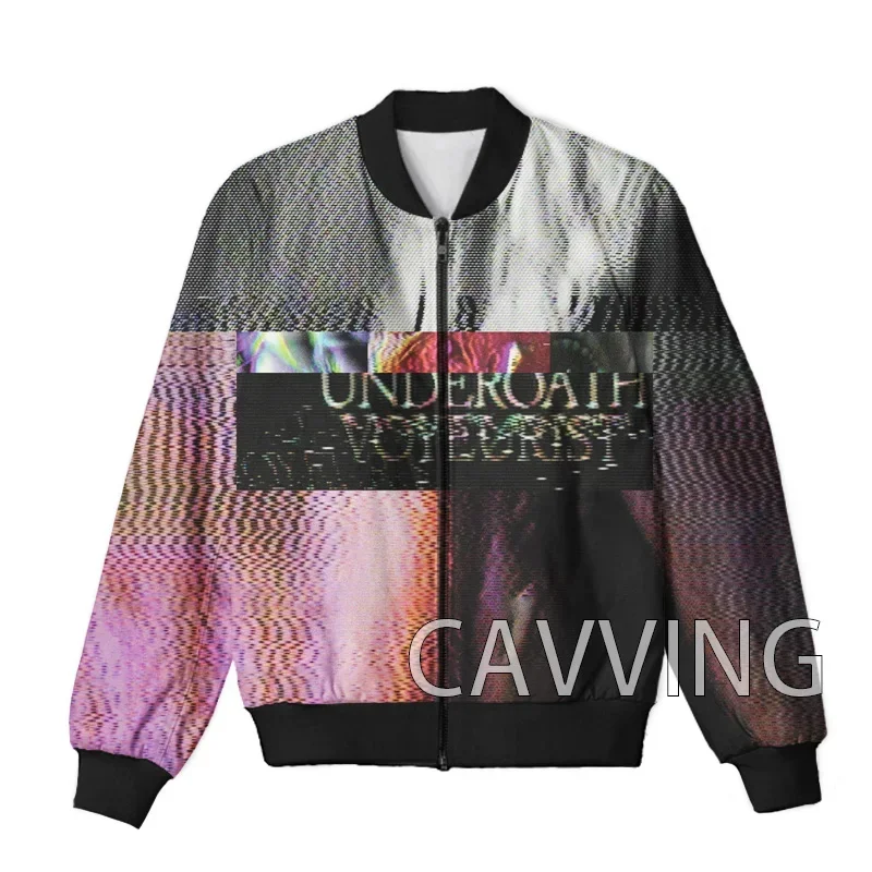 CAVVING 3D Printed Underoath Band Zipper Bomber Jackets Men Overcoat Mens Coat Zip Up Jackets for Women/Men