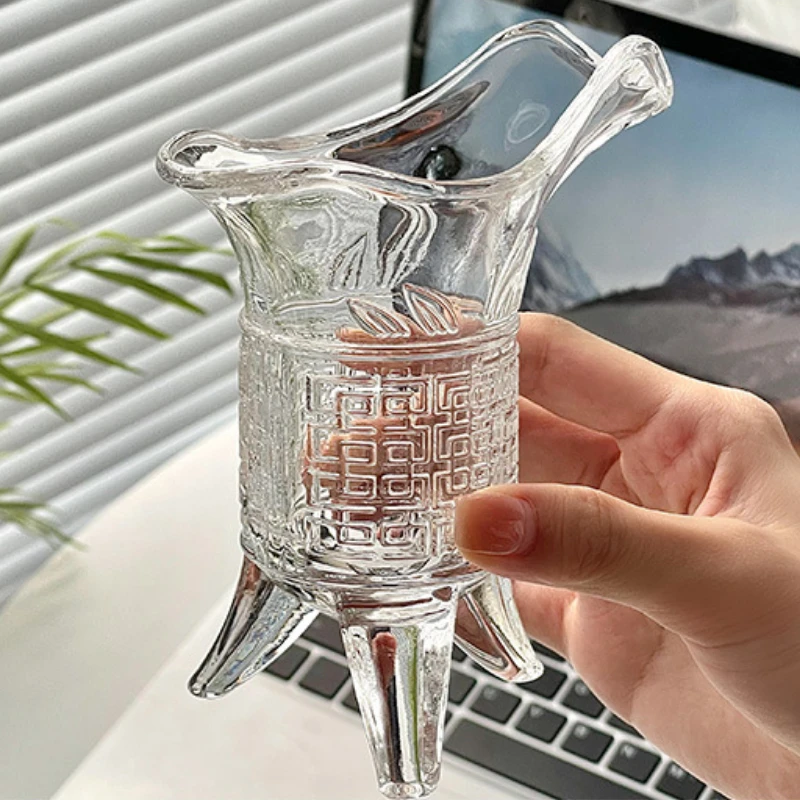 Ancient Imperial Juice Cup Creative Antique Wine Bottle Glass Baijiu Cup Small Wine Separator Household Personalized Liquor Cup