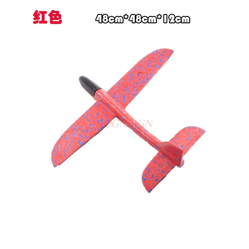 Avião de espuma jogado à mão brinquedo ao ar livre das crianças tamanho grande resistente a quedas montagem rotatória modelo planador