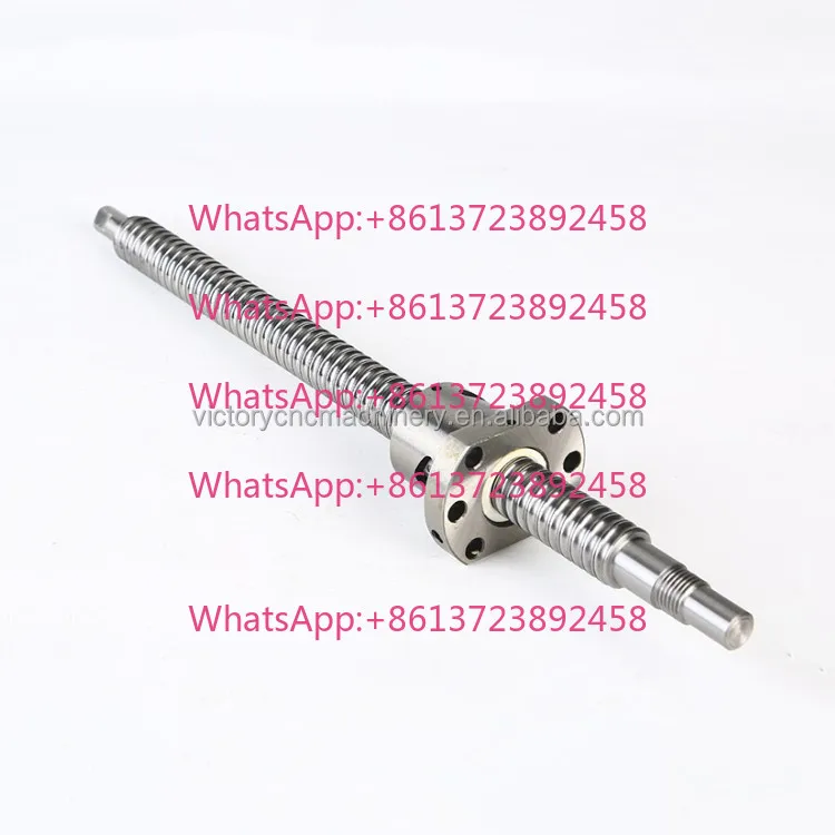 16mm Diameter 250mm Length SFU1605 With Single Nut Linear Motion Ball Screws Actuator Rod Leadscrew With End Machined