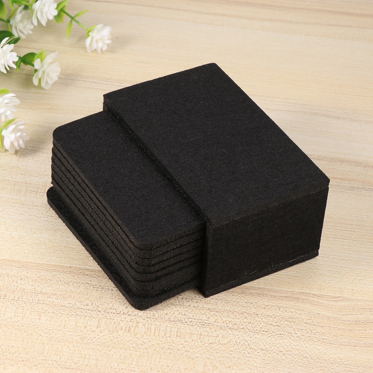 8pcs Placemats Cup Coasters Non-Slip Heat Resistant Tableware Mat Water Absorption Felt Pad Foldable Kitchen Dining Accessories