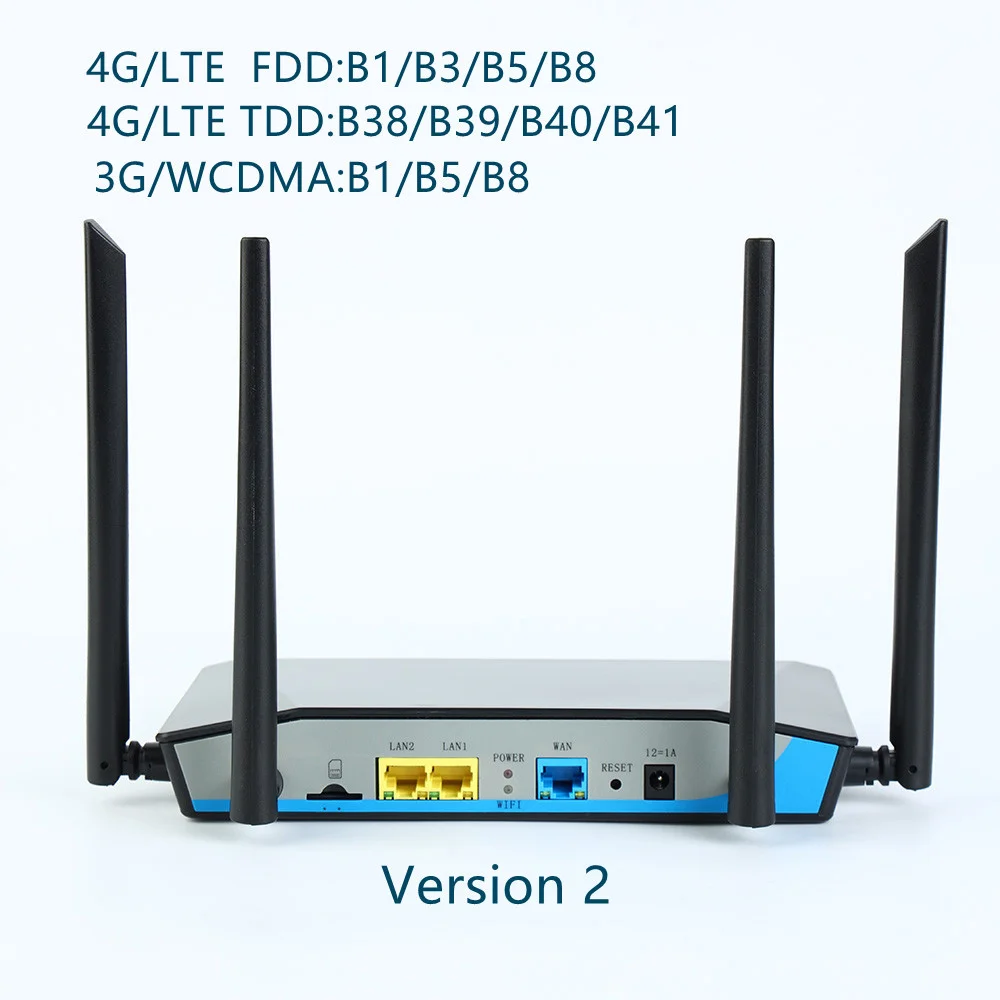 Unlocked 300Mbps Wifi เราเตอร์4G Lte Cpe Mobile Router LAN พอร์ตสนับสนุนซิมการ์ด Router แบบพกพา wifi 4G Router