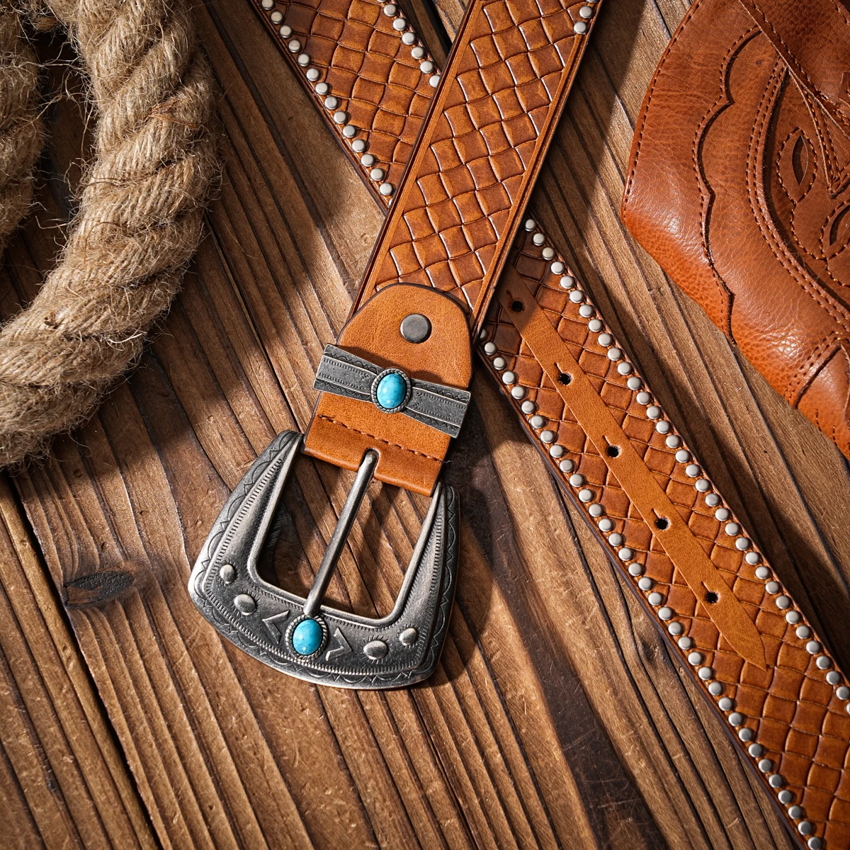 Lässige, individuelle und Retro-Gürtel, Taillenaccessoires für Kleidung im Western-Stil, PU-Gürtel, geeignet für Männer und Frauen – Detail 6