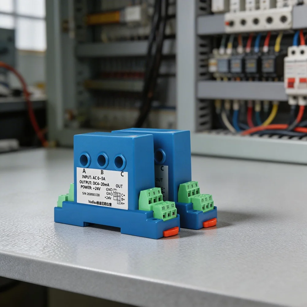 Three-Phase AC Current for Power Monitoring and Energy Management Systems with DC24V Supply and 3 x 4-20mA Output