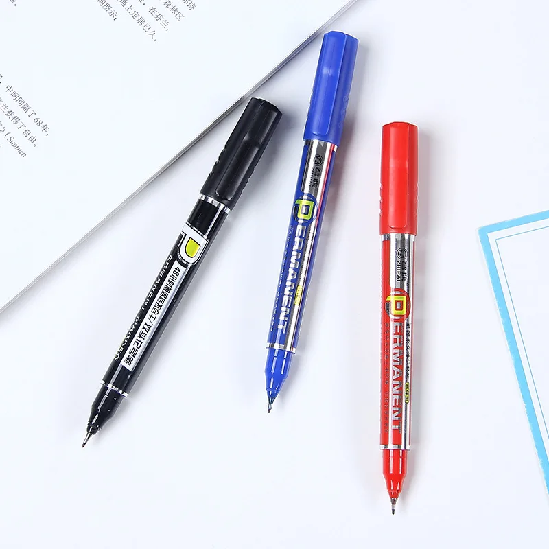 

Dual Tip Permanent Marker, Fine & Ultra-Fine Points, Quick-Dry Waterproof Ink, Oil-Based for Sketching Outlining Journaling Art