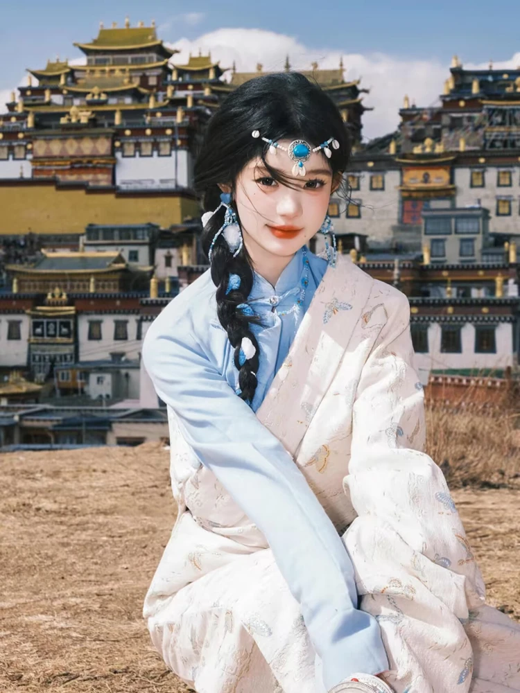 新しいエスニックチベット少女服セット写真撮影旅行撮影伝統チベ - Ethnic Fashion Shoot のレビューと価格