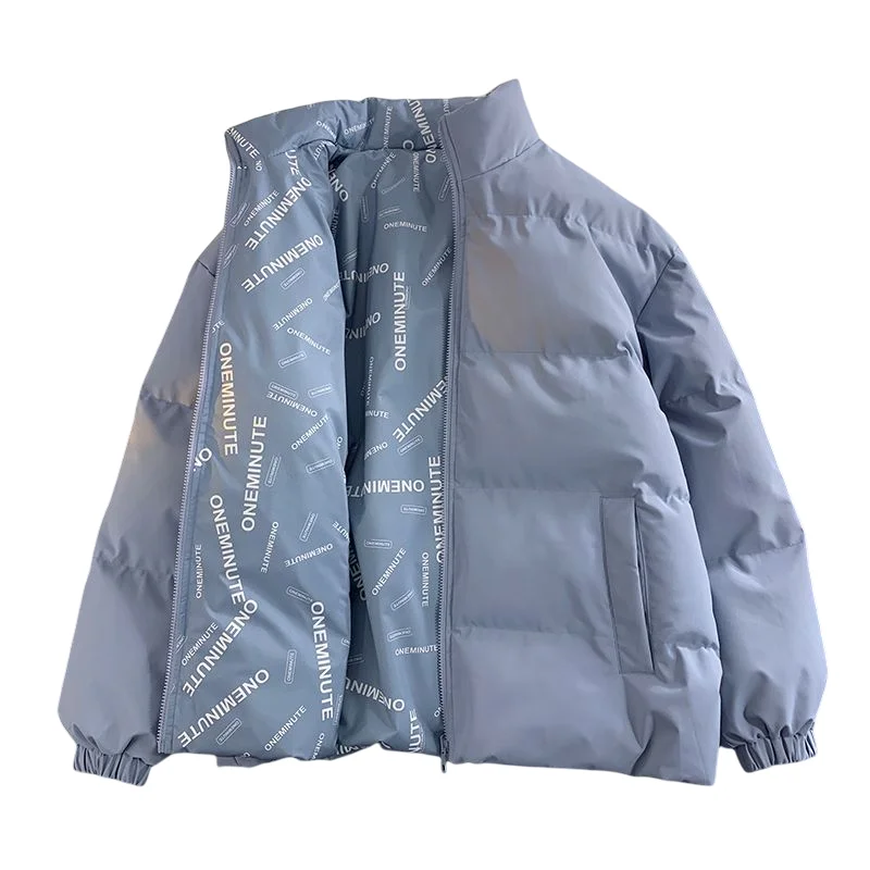 

Double-Sided Wear Thi down Jaet Men's And Women's Sles Large Size Trendy Winter Outerwear Cotton Clothes Zipper Decoration