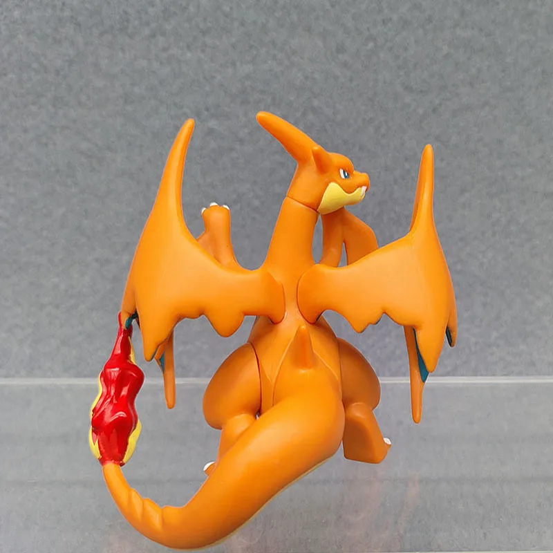 8cm Anime Cartoon Pokemon Charizard Evolution Doll Dragon Toy Kawaii Action Figure Birthday Gift Kids Room Desktop Decoration