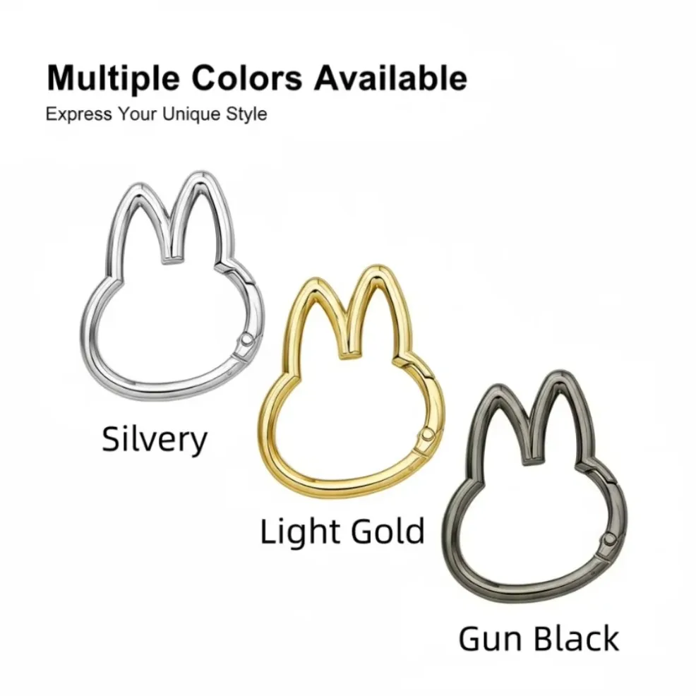 2/10Pcs Cute Rabbit Lobster Clasps Openable Snap Buckles Clasps Hooks Keychain For DIY Jewelry Making Key Ring Supplies