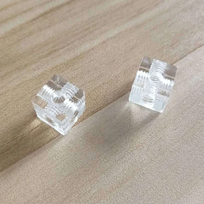400PCS Clear Acrylic Six Sides Fixed Block Cubes Right Angle Corner Braces Chassis Components for Electric Stoves Square Dishes