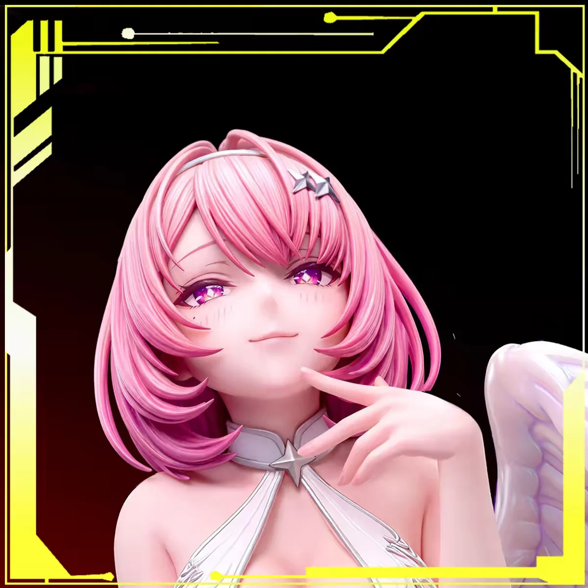 Zenless Zone Zero Remiel Pink Hair Angel Wings Anime Girl Figure Statue 20cm Standing Position Sexy Maid Movable PVC Toy Model view 5