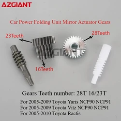 Car Power Folding Unit Mirror Actuator Gears 28T 16/23T For Toyota Yaris Vitz NCP90 NCP91 Ractis Brand New vehicle accessories