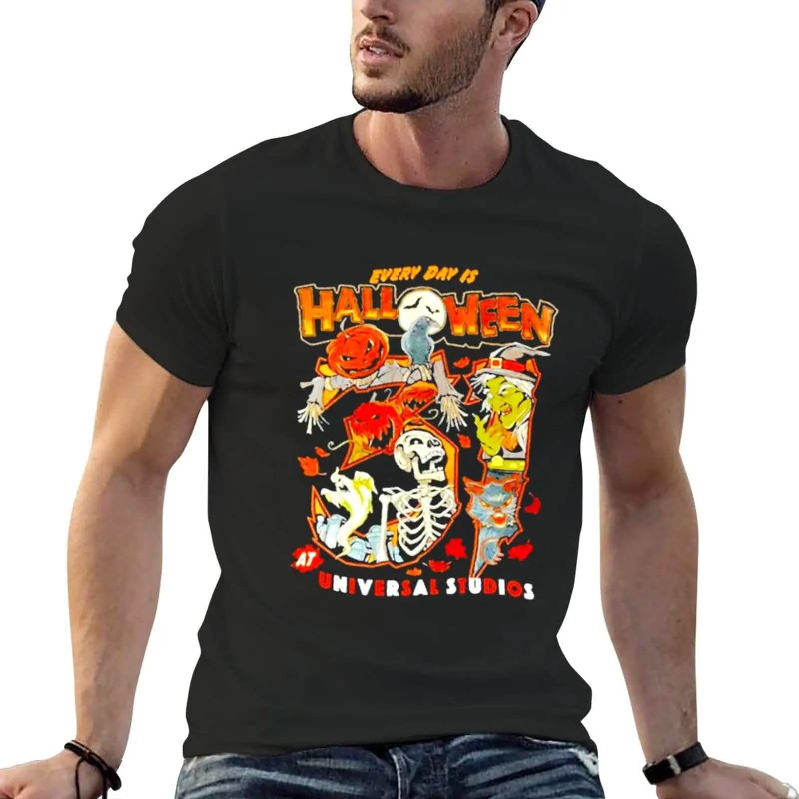 

New Halloween Horror Nights Everyday Is Halloween At Universal Studios T-Shirt Blouse black t-shirts for men