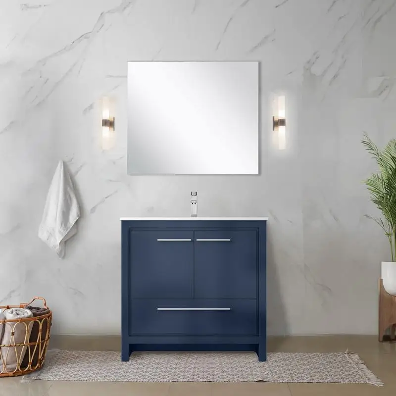 Navy Blue Bath Vani… - image