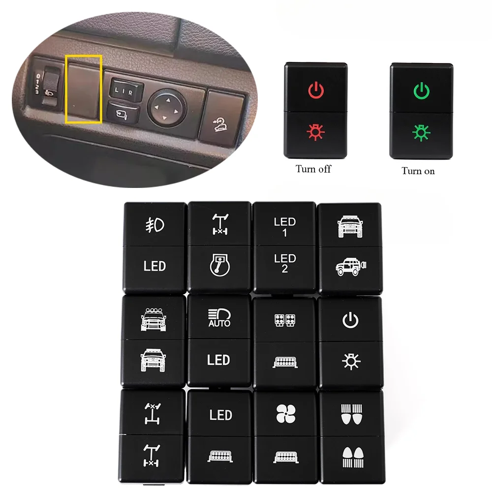 

Suitable for Isuzu D-MAX 2015-2019 Modified Fog Light LED Recorder Radar Power Double Switch