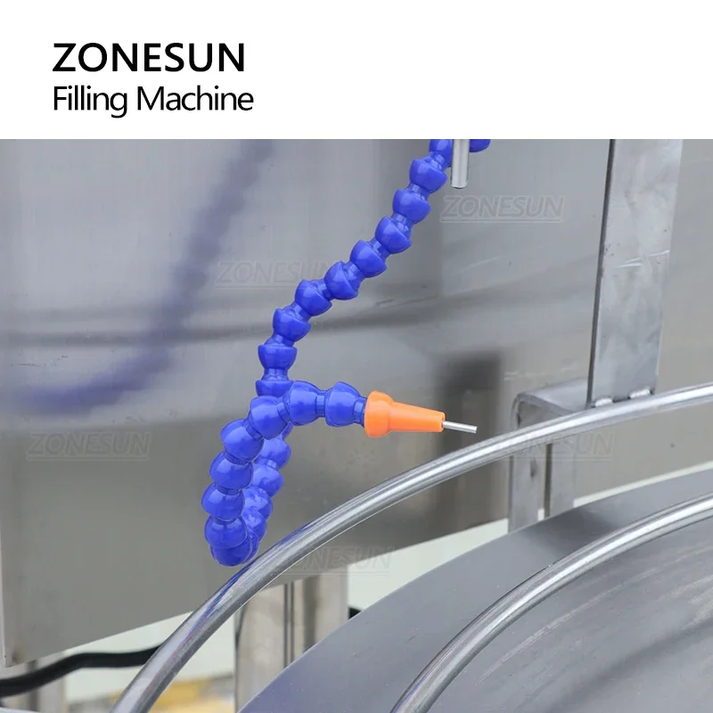 ZONESUN Riempitrice Servomotore Rotore Pompa Pasta Bottiglia di Riempitrice con Unscrambler Crema Salsa di Miele Macchine per l'imballaggio alimentare