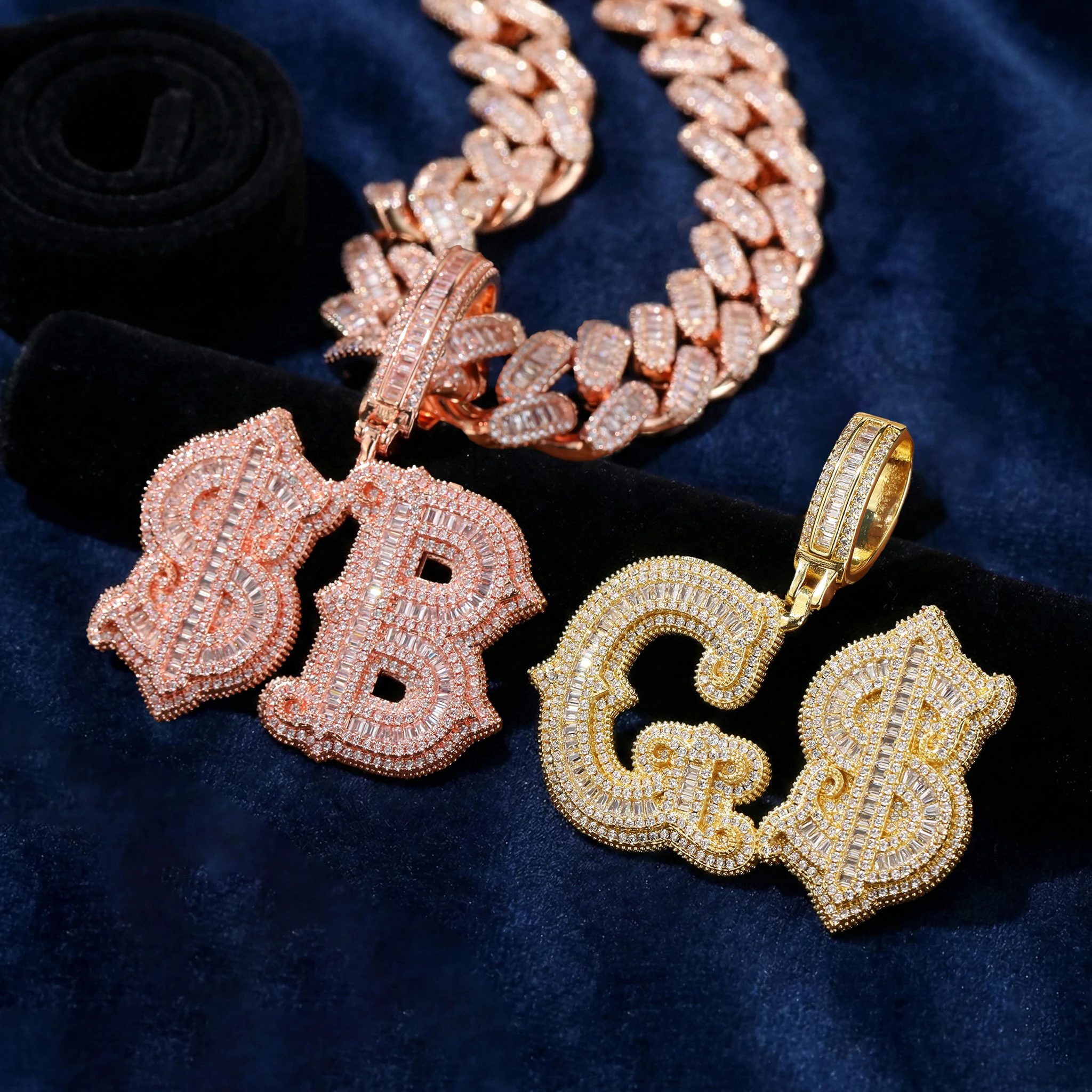 

Хип-хоп колье с индивидуальным дизайном, инкрустированное кубическим цирконием, роскошное ювелирное украшение, подарок для мужчин и женщин