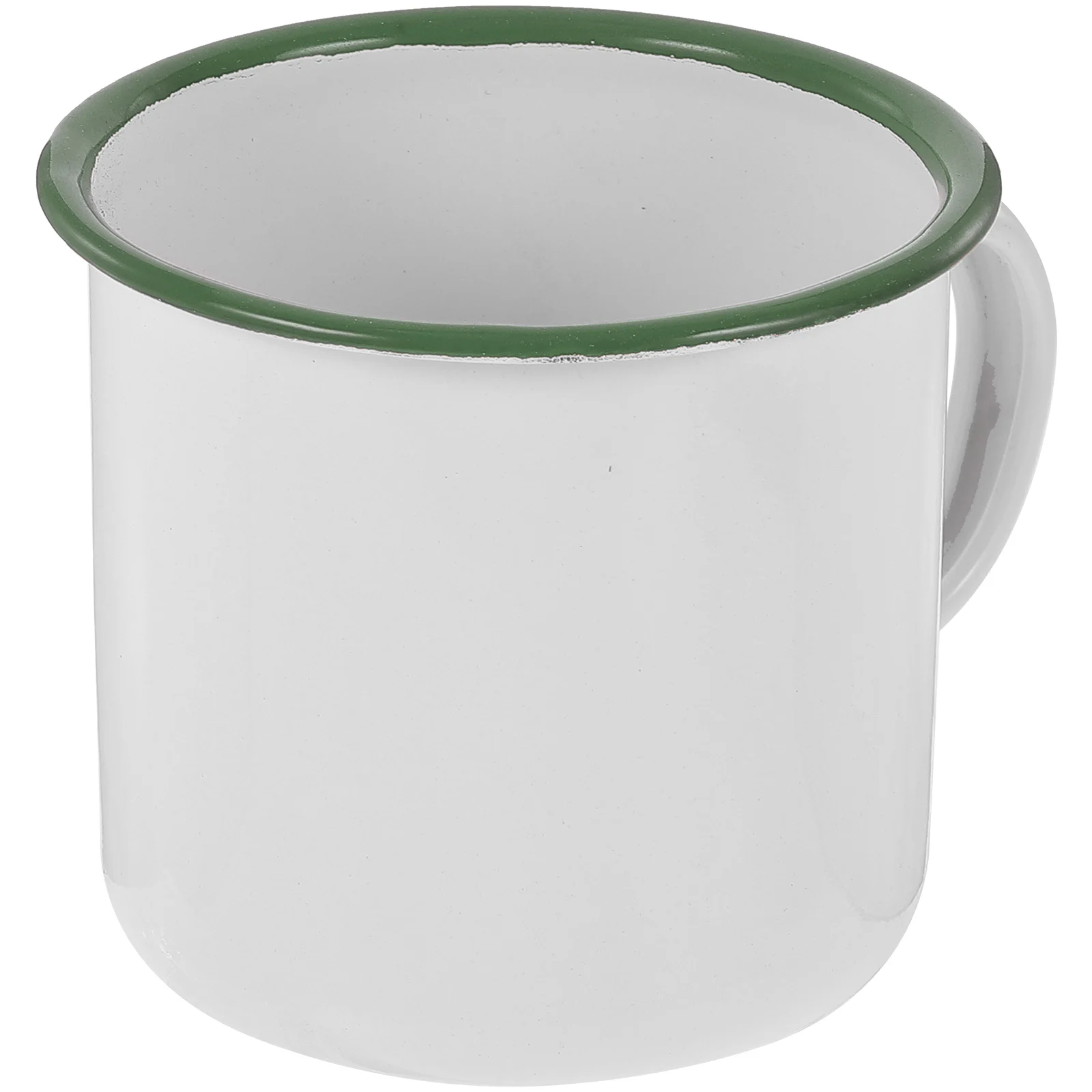 

Vintage Enamel Mug Coffee Tea Water Juice Cup Heat Resistant Handle Home Office Restaurant Use Old Style Chinese