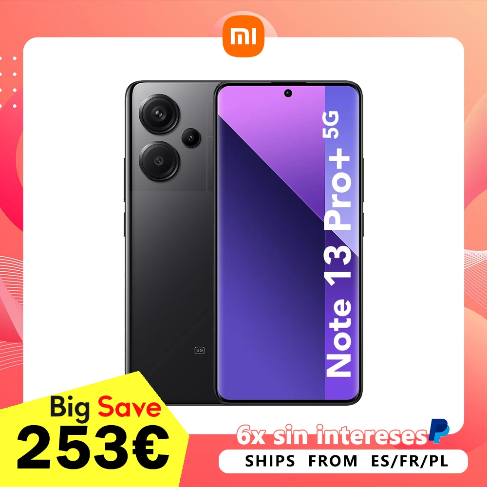Xiaomi Redmi Note 13 Pro Plus 5G 8GB/256GB 12GB/512GB NFC EU chargeur Version mondiale-téléphone portable