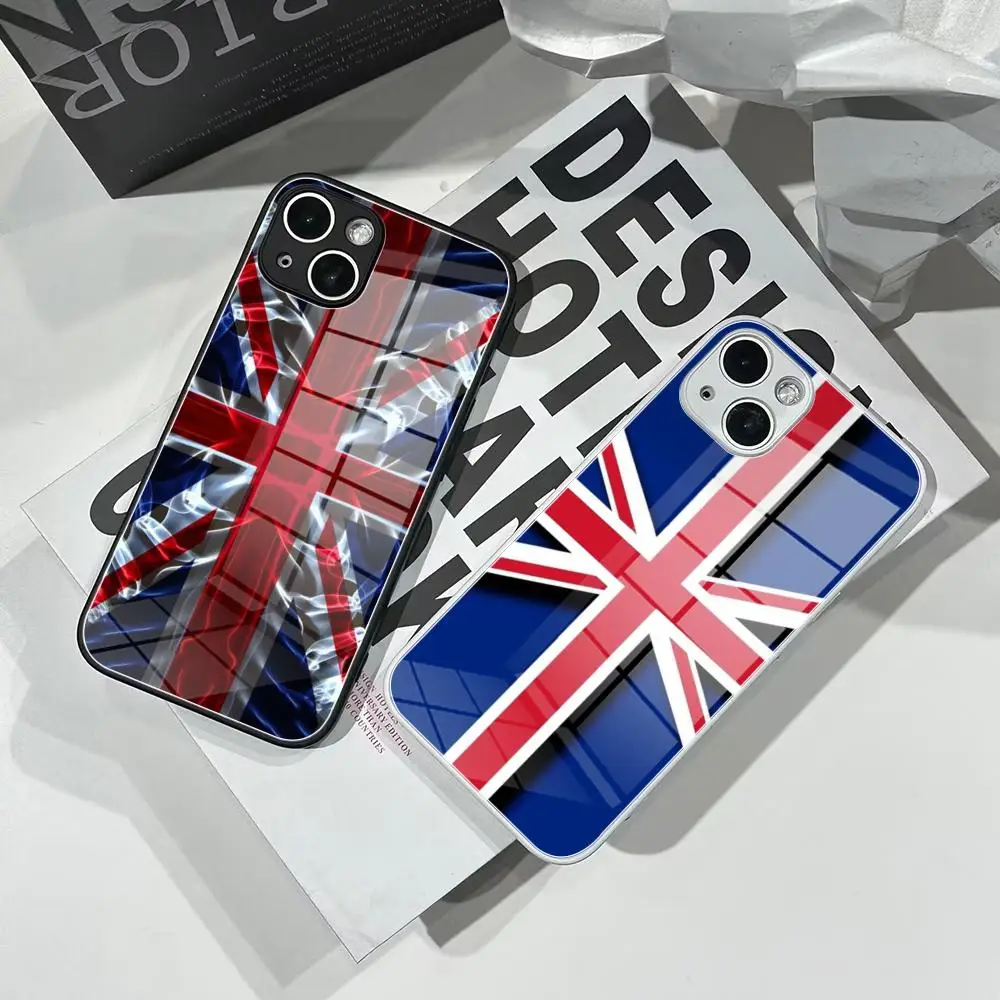 

british flag Phone Case Tempered Glass For IPhone 16 15 Pro Max 14 13 12 Mini Plus Samsung S24 S23 Ultra phone case
