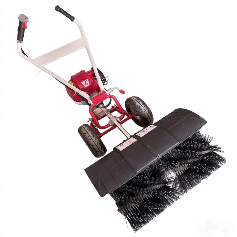 Escoba eléctrica pequeña plegable, cepillo de llenado de arena y goma para césped Artificial (52CC)