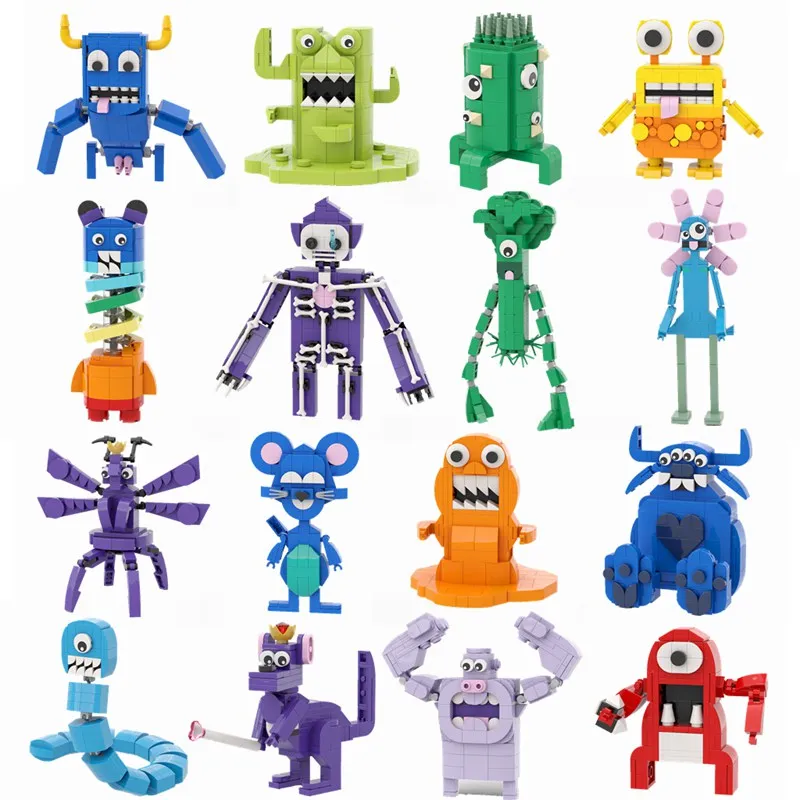 

Buildmoc, игра ужасов, монстры, высокие фигурки Виктора, набор MOC, модель, строительные блоки, игрушки для детей, подарки, игрушки, кирпичи