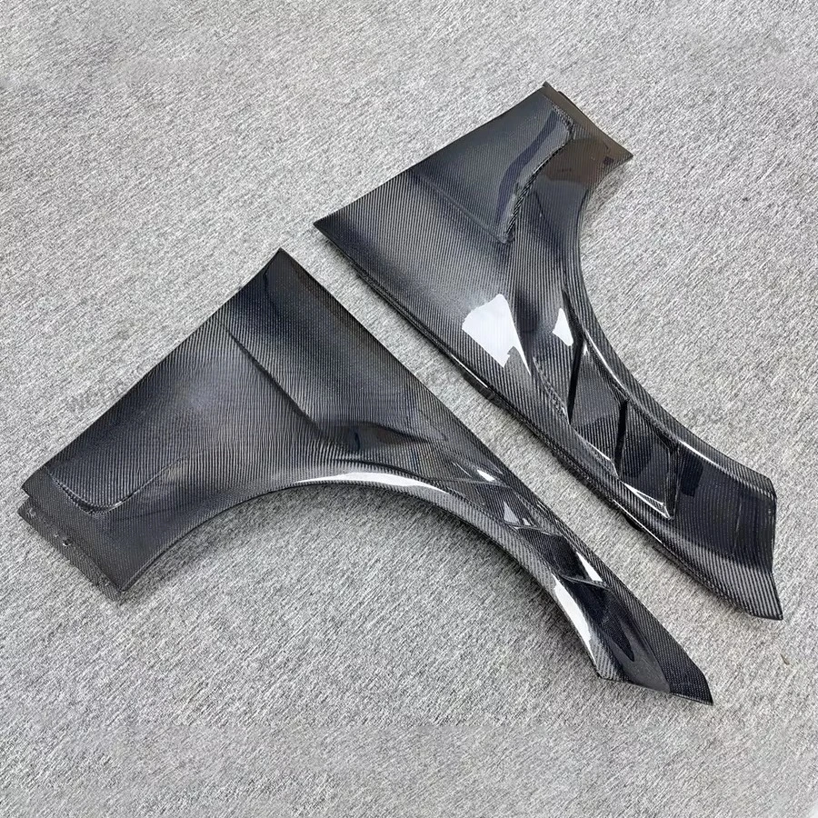 For  W204 C63 AMG 2008-2014 Carbon Fiber Car Front Bumper Side Fender Intake Air Vent Mudguard Exterior Parts view 4
