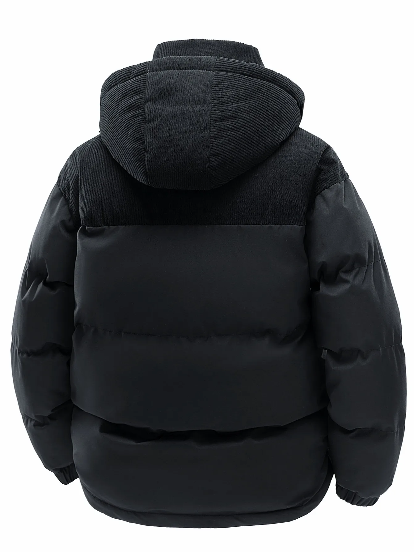 سترة قطنية بغطاء للرأس للرجال، سميكة ودافئة في الشتاء، مقاومة للرياح والبرودة، بسيطة ومتعددة الاستخدامات لملابس العمل