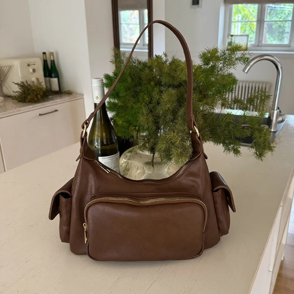 

Простая сумка через плечо Y2K в стиле ретро, модная корейская сумка-хобо, сумка для пикантной девушки, винтажная сумка для подмышек, сумка для покупок