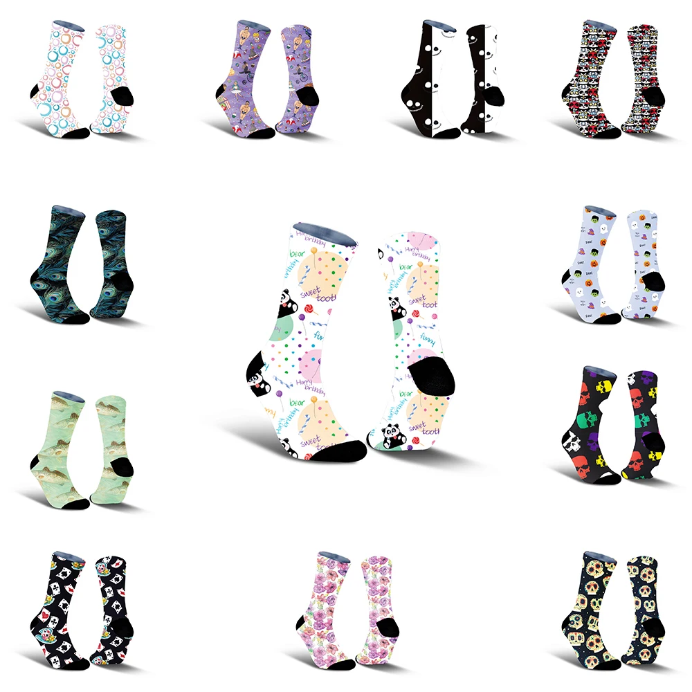 

Unisex socks, creative skeleton - hand - rose. Fashionable, excellent at sweat - absorption, breathable, durable.​