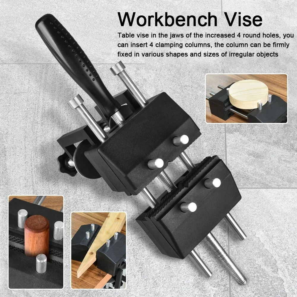 Tp Woodworking Working Table Vise Mini Home Multi-Purpose Table Vice Woodworking Workbench Clamp Tool Grinding Drilling Jig