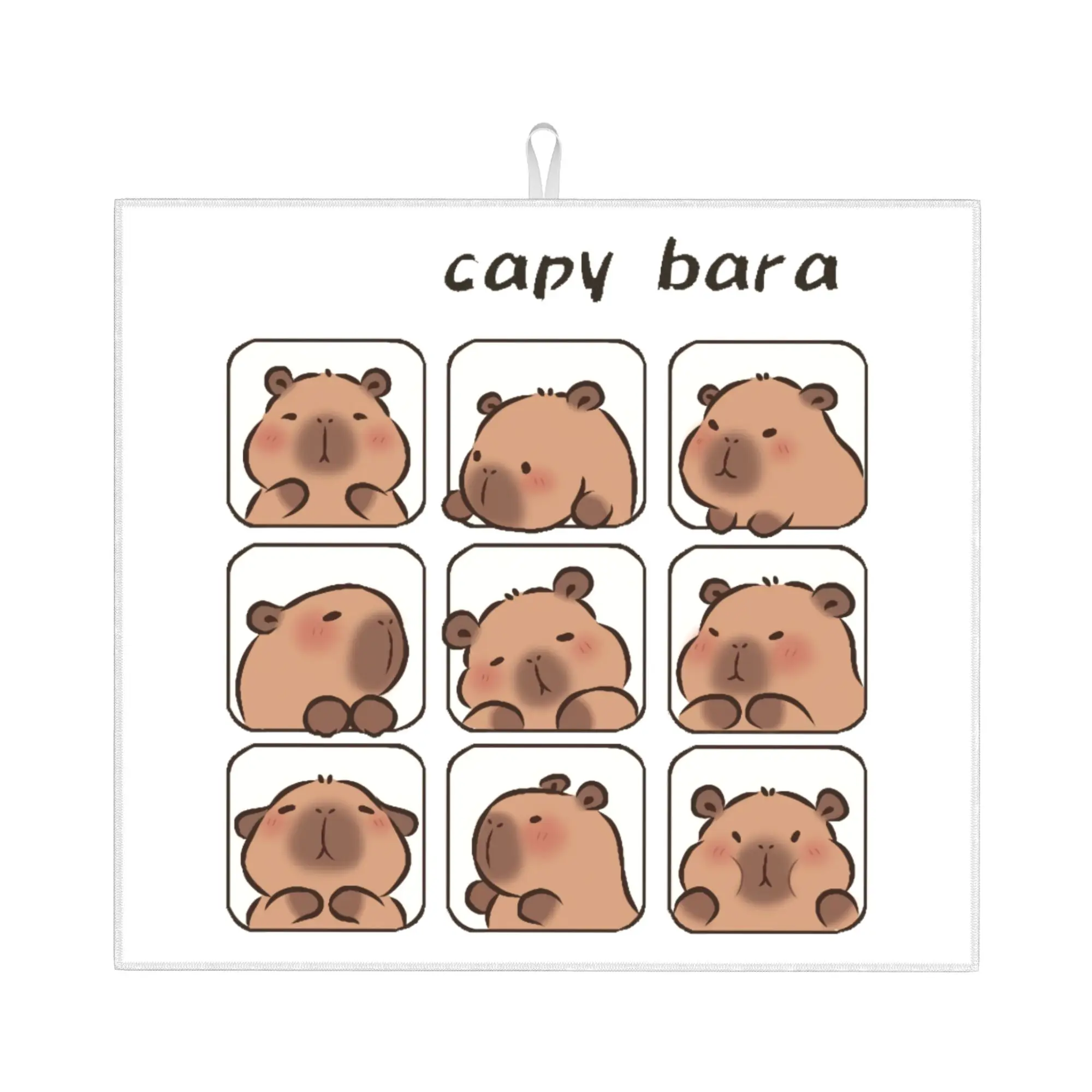 Capybara Non Slip Kitchen Counter Protector Mat Barware Tableware Reusable  Bathroom Drying Mat For Kitchen