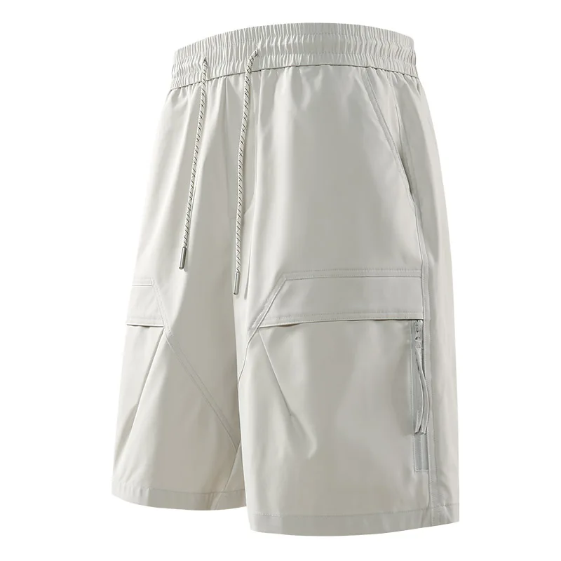 Summer men's shorts five-point pants outdoor sports elastic waist multi-pocket shorts breathable fashion casual pants